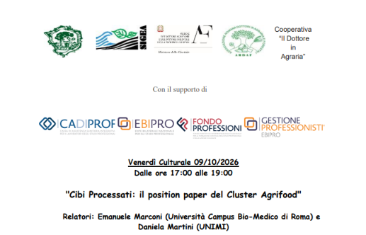 Cibi Processati: il position paper del Cluster Agrifood